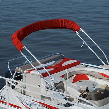 10' optional power bimini shown in radar position