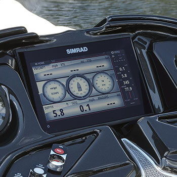 Optional 9 inch SIMRAD with Optional Radar Antenna