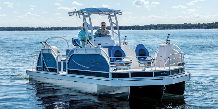 JC TriToon Marine SportAngler 26TT HTH Pontoon Boat