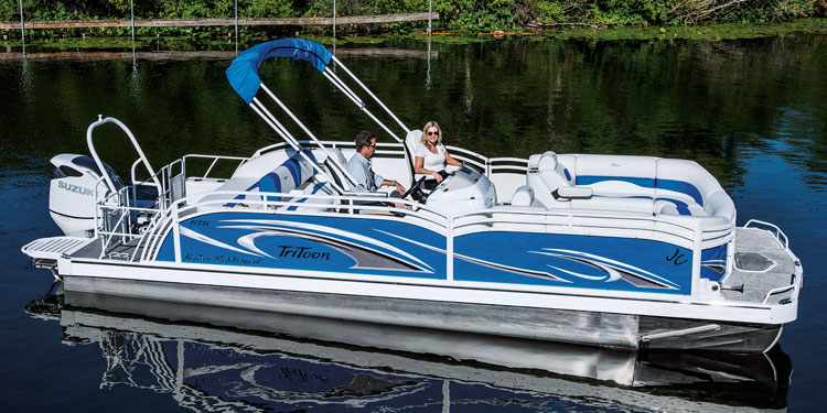 JC TriToon Marine Swing Back 25TT Sport HTH Pontoon Boat