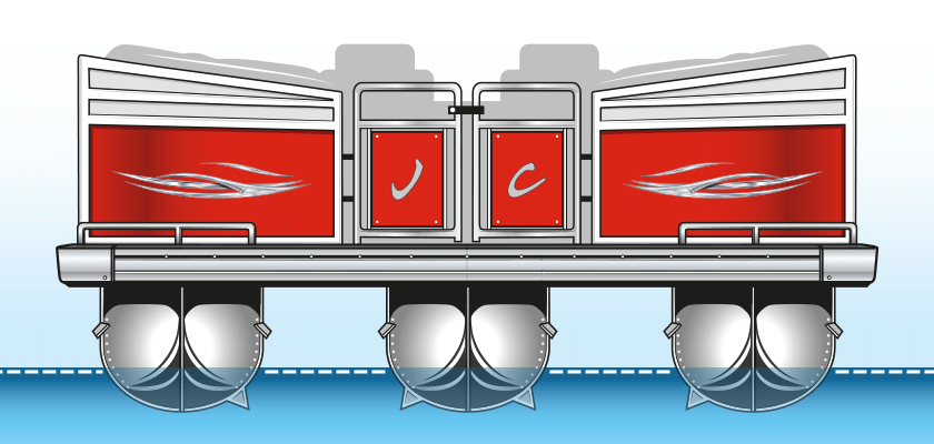 TriToon Sport Pontoon Boat Hull