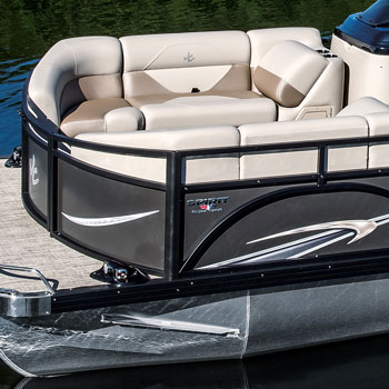 JC TriToon Marine Spirit Pontoon Boat Tan/Taupe Interior