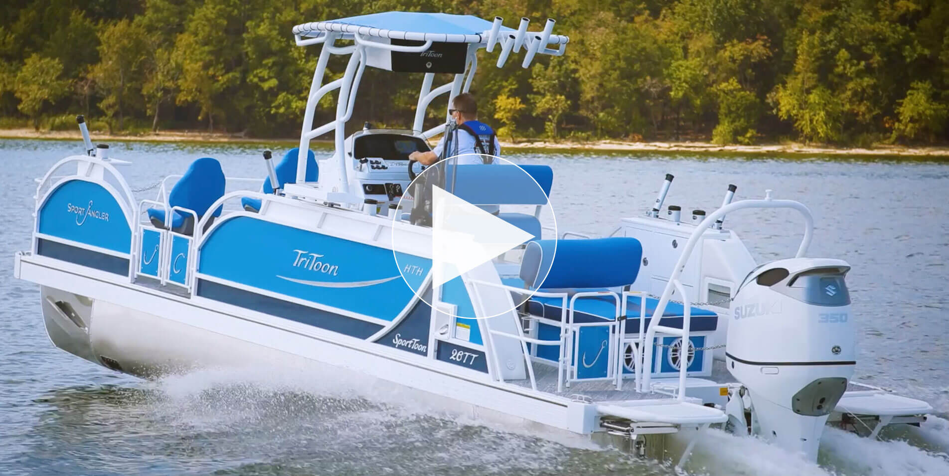 JC TriToon Marine Pontoon Deck Boat 2024 Shootout SportToon SportAngler 26TT HTH