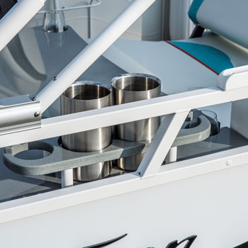 JC TriToon Marine SportYacht Pontoon Boat White .090 Square Aluminum Textured Powder Coated Rails