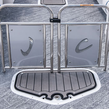 JC TriToon Marine Swing Back Pontoon Boat Bow Anchor Locker – Standard on HTH