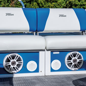 JC TriToon Marine Swing Back Pontoon Boat Seating with Rear Speakers